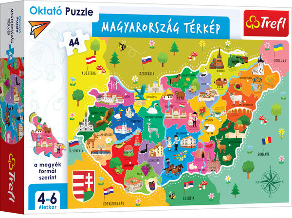 Vásárlás: Trefl Oktató puzzle - Magyarország térkép 44 db-os (15565) Puzzle  árak összehasonlítása, Oktató puzzle Magyarország térkép 44 db os 15565  boltok