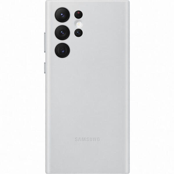 Samsung Galaxy S22 Ultra Leather cover light grey (EF-VS908LJEGWW) (Husa  telefon mobil) - Preturi