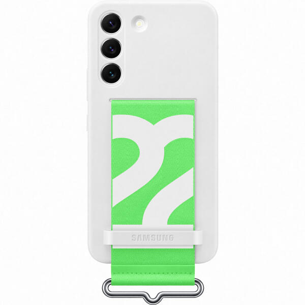 Galaxy S22 S901 silicone cover with strap white (EF-GS901TWEGWW)