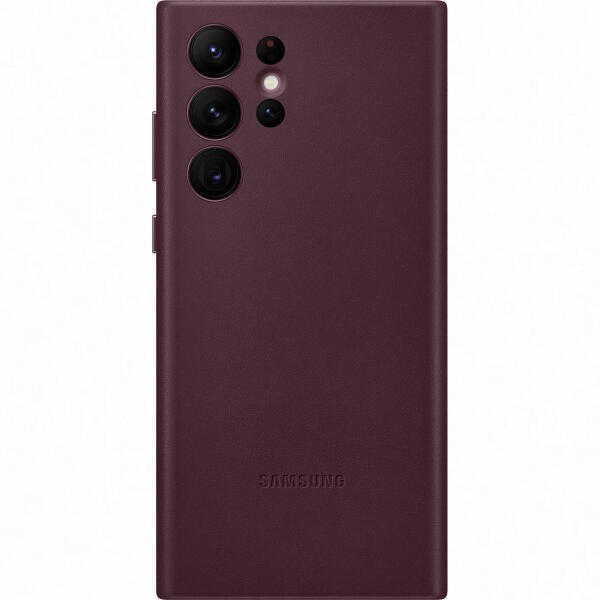 Samsung Galaxy S22 Ultra S908 leather cover burgundy (EF-VS908LEEGWW) (Husa  telefon mobil) - Preturi