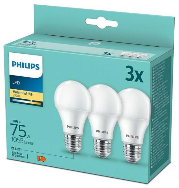 A60 E27 10W 2700K 3x (P4886)
