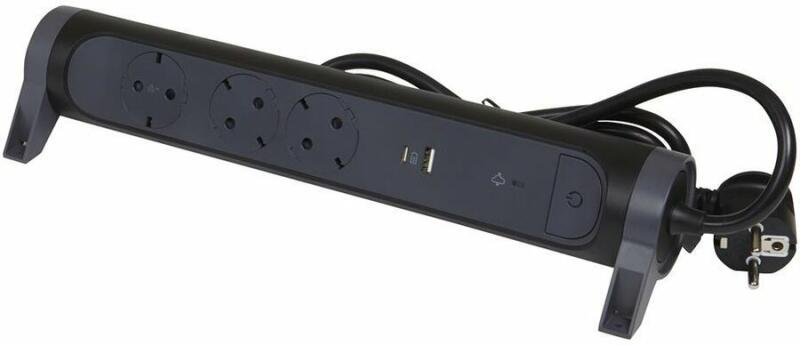 3 Plug + 2 USB 1,5 m Switch (694512)