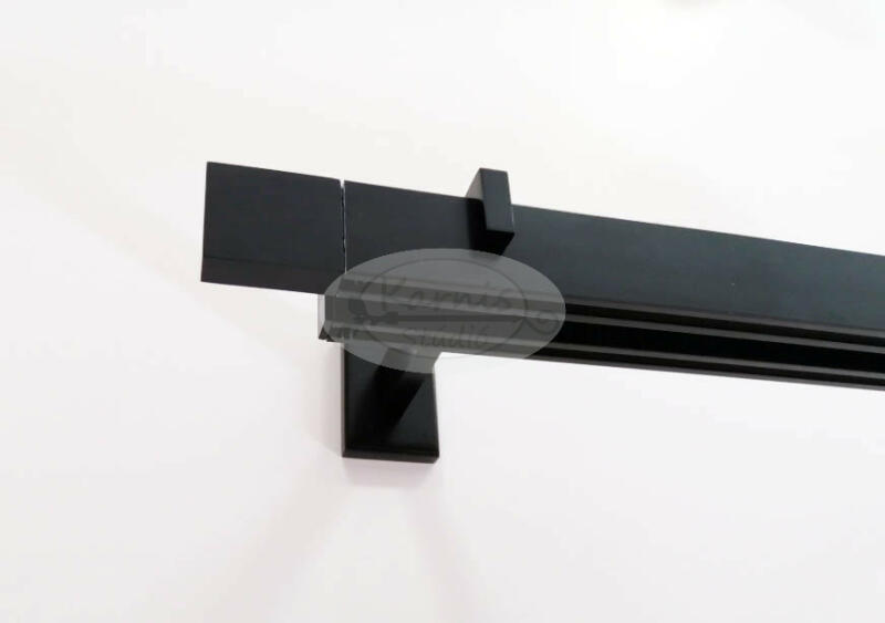 Vásárlás: Design profilkarnis 2 sínes fekete - hosszú tartóval Karnis,  függönyrúd árak összehasonlítása, Design profilkarnis 2 sínes fekete hosszú  tartóval boltok