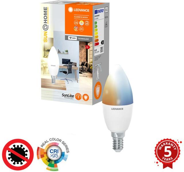 Vásárlás: OSRAM LEDVANCE B40 E14 4.9W 2200-5000K 425lm (P227200) LED izzó  árak összehasonlítása, LEDVANCE B 40 E 14 4 9 W 2200 5000 K 425 lm P 227200  boltok