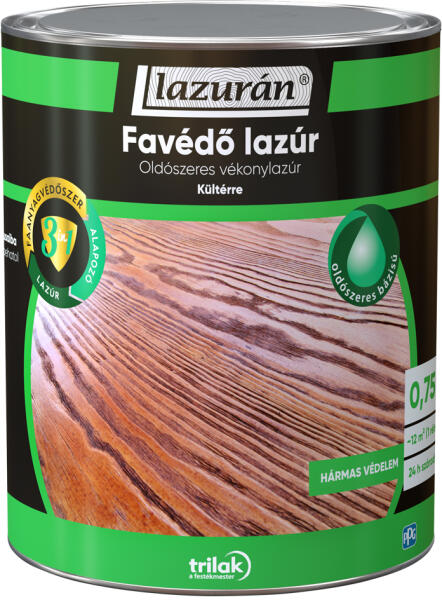 Vásárlás: Lazurán 3in1 oldószeres favédő lazúr 0.75L Mogyoró Lazúr árak  összehasonlítása, Lazurán 3 in 1 oldószeres favédő lazúr 0 75 L Mogyoró  boltok