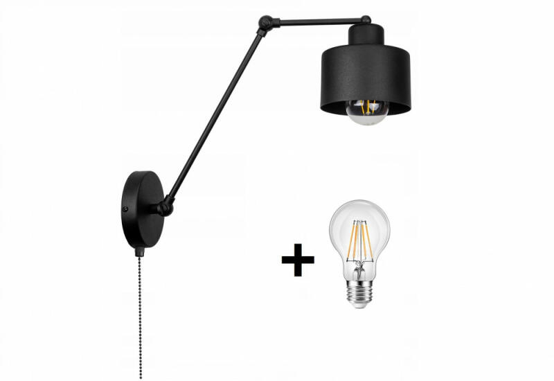 Vásárlás: Glimex LAVOR hosszú karos állítható fekete fali lámpa kapcsolóval  1x E27 + ajándék LED izzó (GKL0014) Fali- és mennyezeti lámpa, csillár árak  összehasonlítása, LAVOR hosszú karos állítható fekete fali lámpa kapcsolóval
