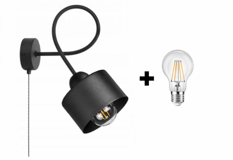 Vásárlás: Glimex LAVOR fekete fali lámpa kapcsolóval 1x E27 + ajándék LED  izzó (GKL80C) Fali- és mennyezeti lámpa, csillár árak összehasonlítása,  LAVOR fekete fali lámpa kapcsolóval 1 x E 27 ajándék LED
