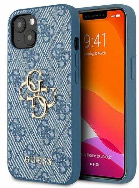 GUESS Husa iPhone 13 Guess PU 4G Metal Logo Albastru (GUHCP13M4GMGBL) (Husa  telefon mobil) - Preturi