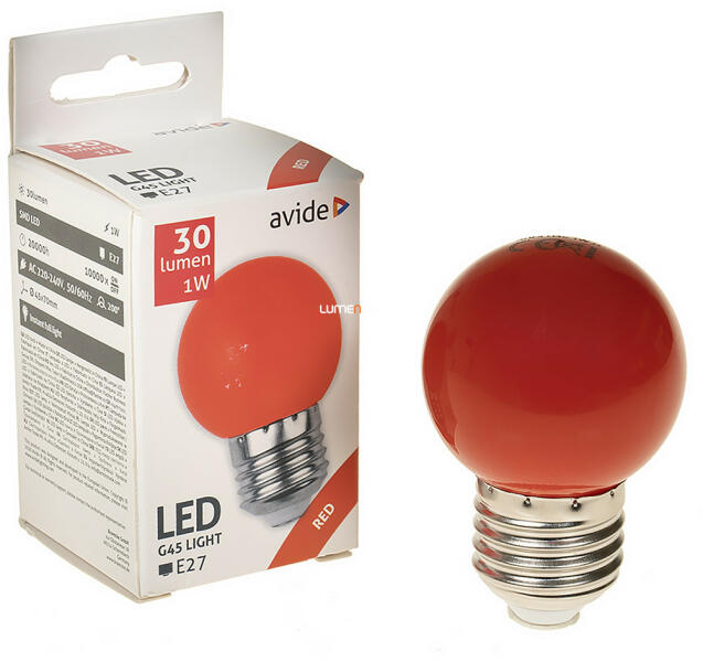 G45 E27 1W 30lm (ABDLG45-1W-R)