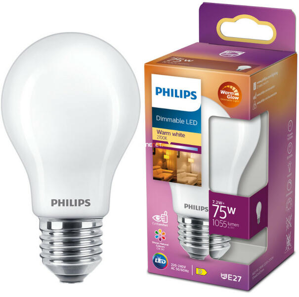 Vásárlás: Philips A60 E27 7.2W 2200K-2700K 1055lm (8719514324039) LED izzó  árak összehasonlítása, A 60 E 27 7 2 W 2200 K 2700 K 1055 lm 8719514324039  boltok