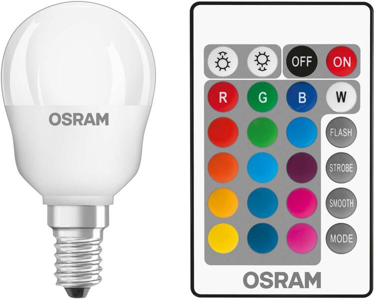 trap have fun Yeah OSRAM Bec Osram LED STAR+ CL P RGBW 827 E14 25 4, 5W control din  telecomanda 250lm (4058075045712) (Bec LED) - Preturi