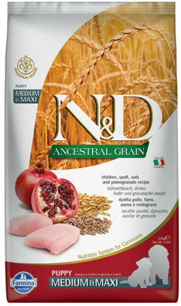Grain Dog Puppy Medium & Maxi Chicken & Pomegranate 2,5 kg
