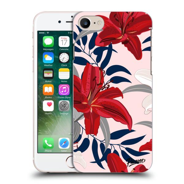 Picasee Husă transparentă din silicon pentru Apple iPhone 7 - Red Lily (Husa  telefon mobil) - Preturi