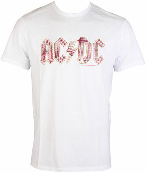 AMPLIFIED tricou stil metal bărbați AC-DC - CLASSIC LOGO WHITE RED -  AMPLIFIED - AV210ACS wht (Tricou barbati) - Preturi