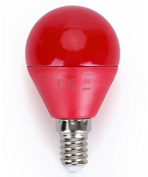 B. V. LED Izzó G45 E14/4W/230V piros - Aigostar AI0098 (AI0098)