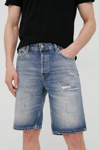 Superdry pantaloni scurti jeans barbati, PPYY-SZM0RF_55J (Pantalon scurt  dama) - Preturi