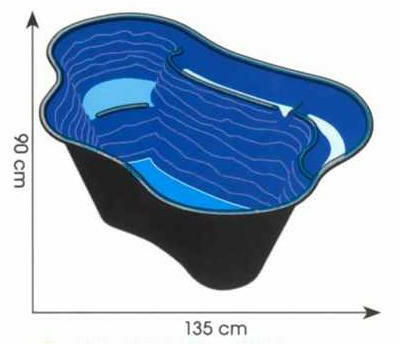Előregyártott tómeder CALMUS SII 220 liter UBBINK (1060349) - koi-farm