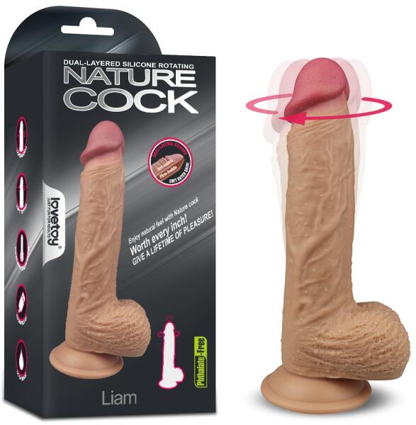Dual layered Silicone Rotating Nature Cock - Liam