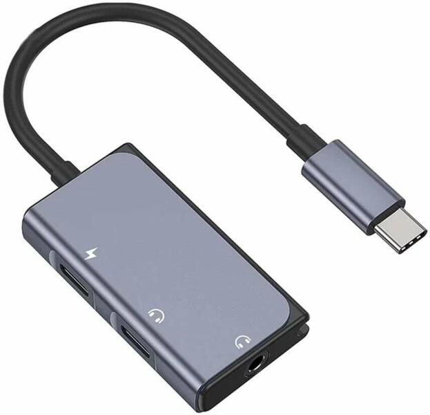 Jack WiWU USB-C/ 2XUSB-C - 3, 5mm jack átalakító adapter LT02Pro - Szürke  (LT02Pro-0G) vásárlás, olcsó Jack WiWU USB-C/ 2XUSB-C - 3, 5mm jack  átalakító adapter LT02Pro - Szürke (LT02Pro-0G) árak, Kábel,