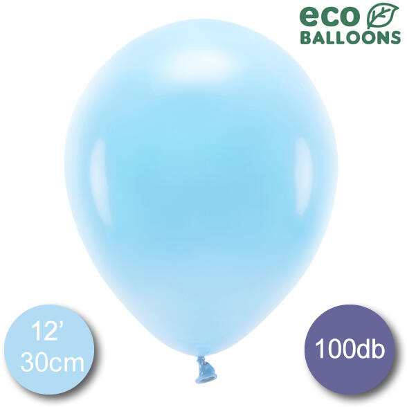 ECO lufi, latex, 30cm 100 db, pasztel égkék