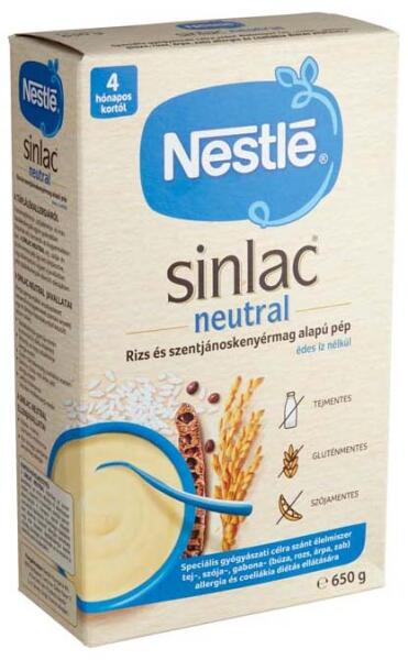 Vásárlás: Nestlé Hungária Kft. Nestlé Sinlac Neutral rizs és  szentjánoskenyérmag alapú pép édes íz nélkül 4 hónapos kortól 650g  papírdobozban Bébi tápszer árak összehasonlítása, Nestlé Hungária Kft  Nestlé Sinlac Neutral rizs és