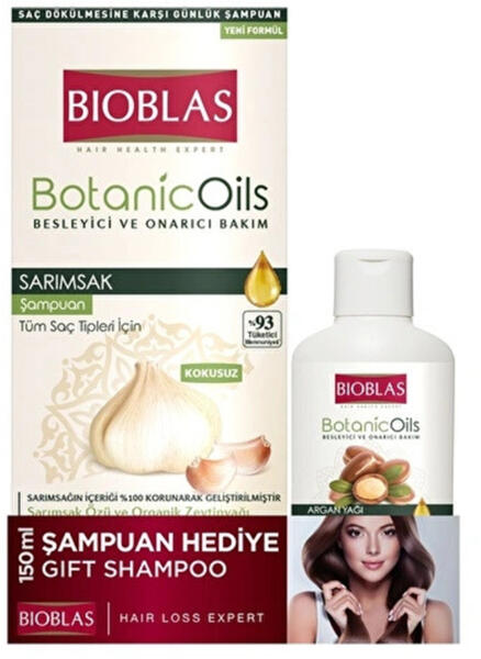 Bioblas Set Sampon Nutritiv Bioblas cu extract de usturoi 360 ml + Sampon  cu ulei de argan, 150 ml (Sampon) - Preturi