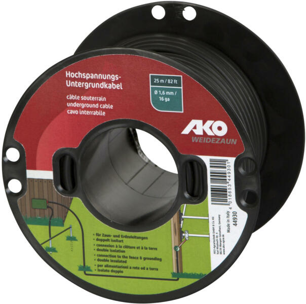 Magasfeszültségű földkábelek 100 méteres 1, 6mm és 0, 070 ohm/m