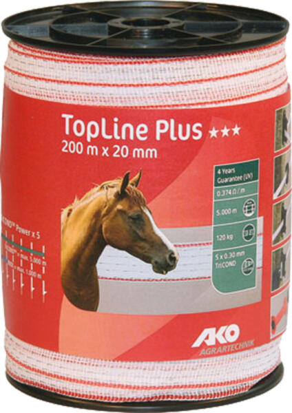 Topline Plus 200 m X 20 mm fehér - vörös