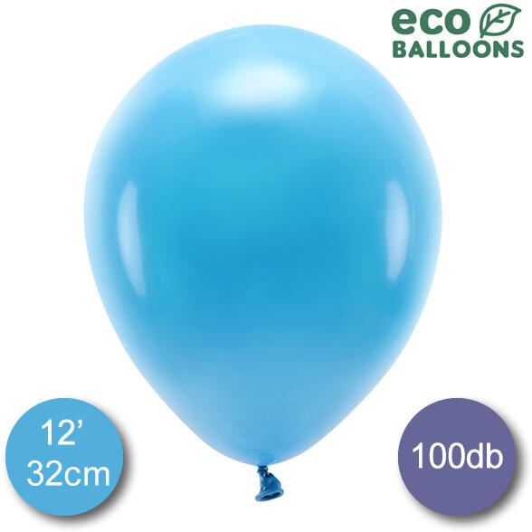 ECO lufi, latex, 30cm 100 db, türkiz kék