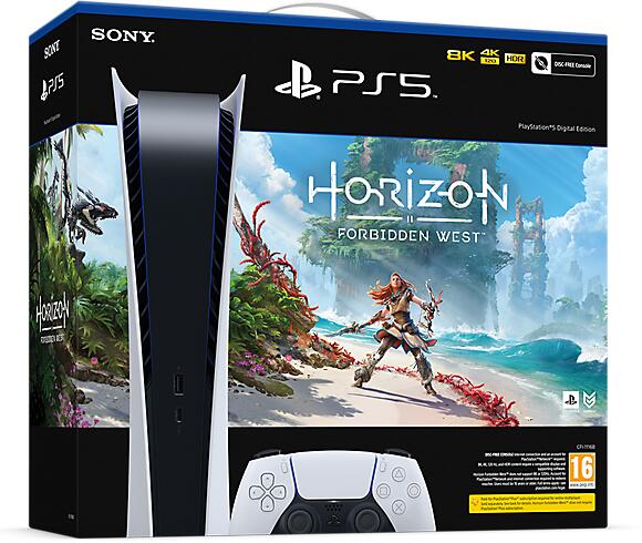 Sony PlayStation 5 (PS5) Digital Edition + Horizon Forbidden West Preturi,  Sony PlayStation 5 (PS5) Digital Edition + Horizon Forbidden West magazine