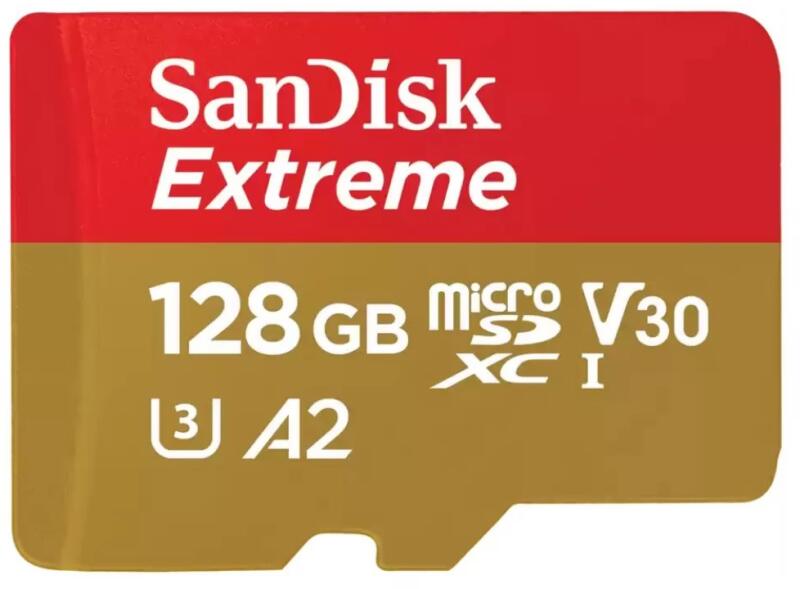 Vásárlás: SanDisk Extreme microSDXC 128GB UHS-I/U3/A2/CL10 (SDSQXAA-128G-GN6MA),  eladó Memóriakártya, olcsó memory card árak