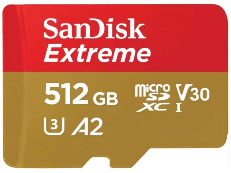 SanDisk Extreme microSDXC 512GB UHS-I/U3/A2/CL10 (SDSQXAV-512G