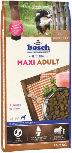 Vásárlás: bosch 2 x nagytasakos bosch száraz kutyatáp vegyes csomagban -  Adult Active / Maxi Adult Kutyatáp árak összehasonlítása, 2 x nagytasakos  bosch száraz kutyatáp vegyes csomagban Adult Active Maxi Adult boltok