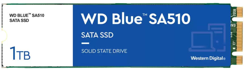 Western Digital Blue SA510 1TB M.2 (WDS100T3B0B) Вътрешен SSD хард диск Цени,  оферти и мнения, списък с магазини, евтино Western Digital Blue SA510 1TB  M.2 (WDS100T3B0B)