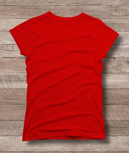Дамска тениска 'Празна тениска - червена' - червен, m цени и магазини,  евтини оферти Дамски тениски