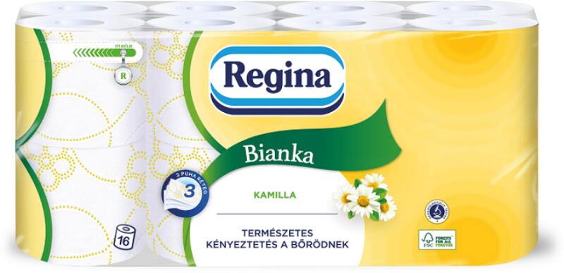 Vásárlás: Regina Bianka kamillás WC papír 16 tekercs 3 rétegű WC-papír árak  összehasonlítása, BiankakamillásWCpapír16tekercs3rétegű boltok