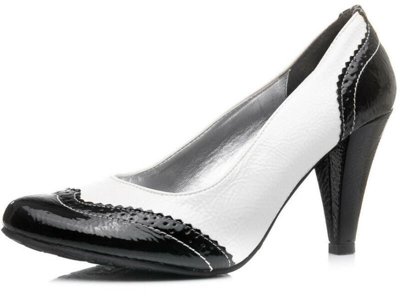 Vásárlás: Xti fekete fehér lakk magassarkú (22998) Női cipő árak  összehasonlítása, fekete fehér lakk magassarkú 22998 boltok