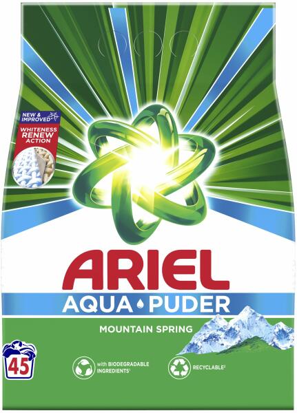 Vásárlás: Ariel Mountain Spring 2,92 kg Mosószer, mosópor árak  összehasonlítása, Mountain Spring 2 92 kg boltok