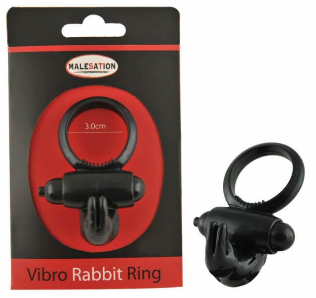 Vibro Rabbit Ring Black