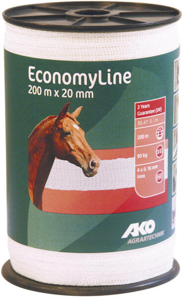 Economyline Villanypásztor szalag 200 m x 20 mm