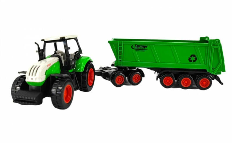 Vásárlás: Játék traktor pótkocsival - zöld 1: 72 (712055) Játékautó és  jármű árak összehasonlítása, Játék traktor pótkocsival zöld 1 72 712055  boltok