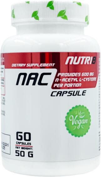Vásárlás: Nutri8 N-acetil-L-cisztein kapszula (NAC) 60db Táplálékkiegészítő  árak összehasonlítása, N acetil L cisztein kapszula NAC 60 db boltok