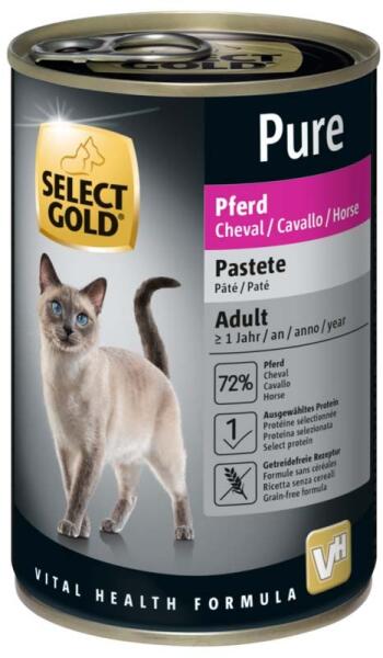 Vásárlás: SELECT GOLD Pure macska konzerv adult lóhús 6x400g Macskaeledel  árak összehasonlítása, Pure macska konzerv adult lóhús 6 x 400 g boltok