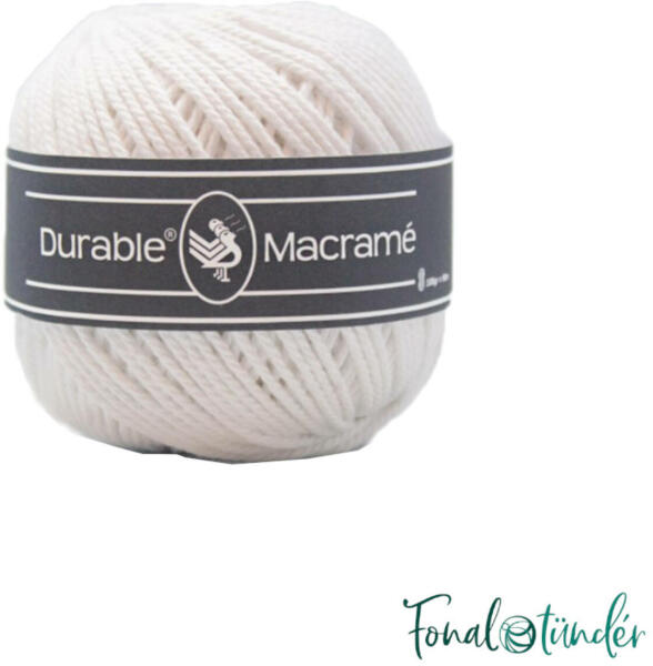 Vásárlás: DURABLE Macrame 310 White - hófehér makramé zsinórfonal Fonal  árak összehasonlítása, Macrame 310 White hófehér makramé zsinórfonal boltok