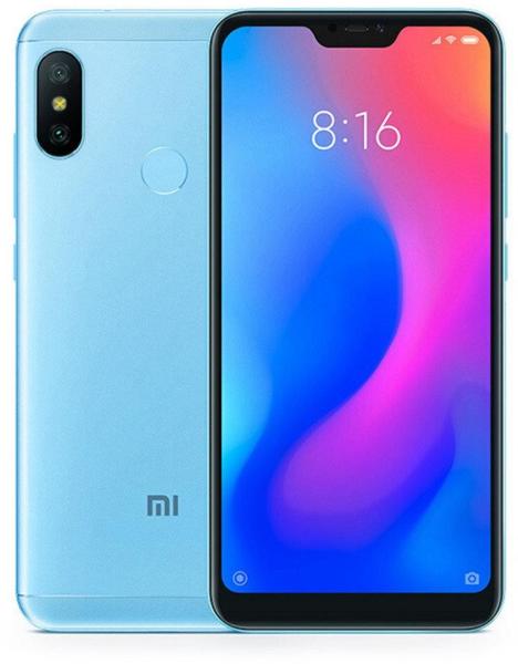 Xinyunew Cover Portafoglio In PU Pelle Per Xiaomi Mi A2 Lite / Redmi 6 Pro – Blu – Con Slot Carte