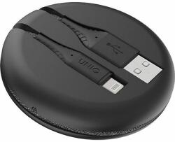 Uniq Cablu de date UNIQ Halo, USB - Lightning, 3A, Cu Organizator, 1.2 m, Negru