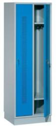  Dulap sudat pentru vestiar Vincent, 2 compartimente, incuietoare cilindrica, gri/albastru M315041
