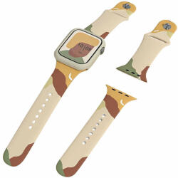 Apple Watch 8/7/6 / SE / 5/4/3/2 (41mm / 40mm / 38mm) Moro Szilikon óraszíj terepmintás design 1