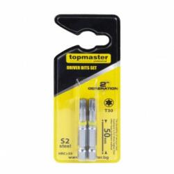 Topmaster Professional Set 2 biti torx, Topmaster 338716, T30, prindere hexagonala 1/4", lungime 50 mm Set capete bit, chei tubulare
