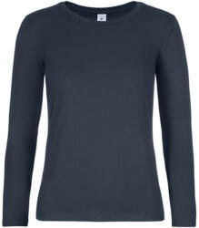 B&C Collection Női hosszú ujjú póló B&C #E190 LSL /women -2XL, Sötétkék (navy)